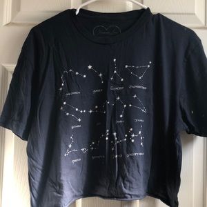 Navy Zodiac Crop Top